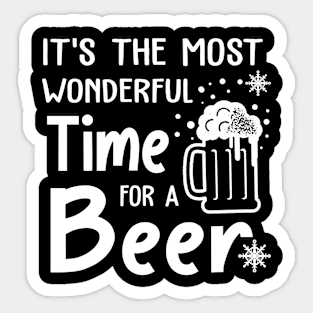 It's the Most Wonderful Time to Have a Beer T-Shirt Sticker